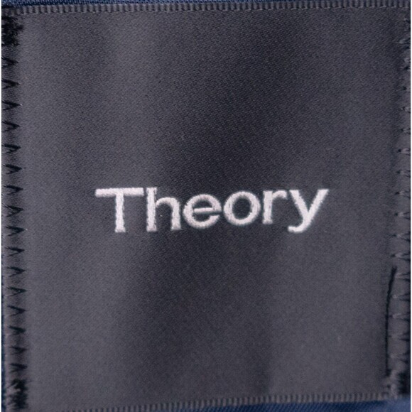 Theory Mens Cotton Unconstructed Blue Sport Coat Jacket Sz 36 Two Button EUC - Picture 11 of 14